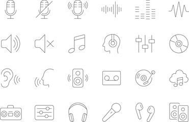 Versatile collection of editable audio icons for digital interfaces and multimedia projects