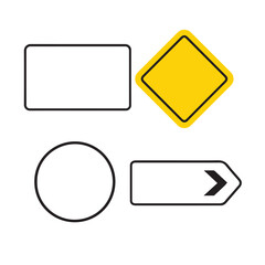 Road traffic signs set