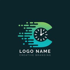 Fototapeta premium Letter C watch logo