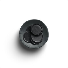 Charcoal Wax Seals in Ceramic Bowl with Design