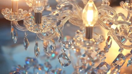 Crystal chandelier close-up - Powered by Adobe