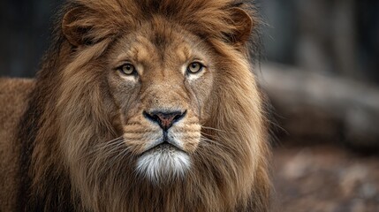 Fototapeta premium Close-up of a lion's face
