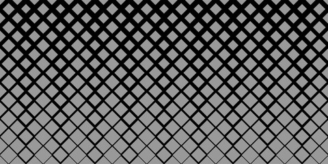 Horizontal halftone with grey rhombus pattern background. Vector Illustration.