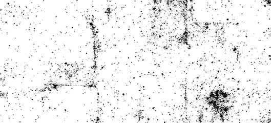 Distressed black texture dark grainy texture on white background. Grunge snow overlay. Vector illustration.