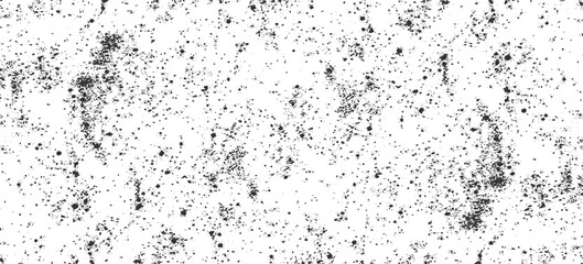 Distressed black texture dark grainy texture on white background. Grunge snow overlay. Vector illustration.