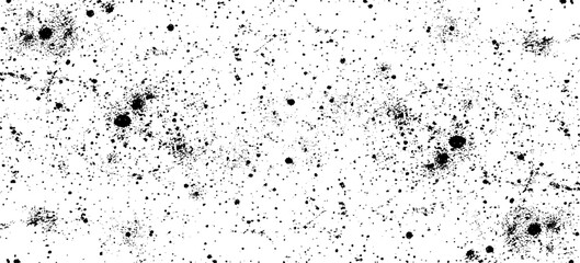 Distressed black texture dark grainy texture on white background. Grunge snow overlay. Vector illustration.