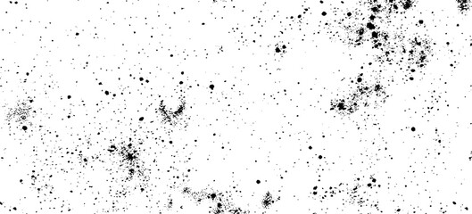 Distressed black texture dark grainy texture on white background. Grunge snow overlay. Vector illustration.