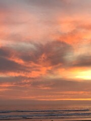 sunset over the sea