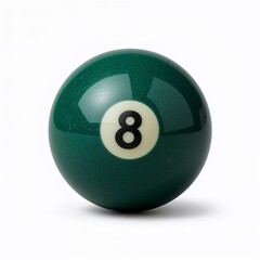 Billiard ball number 8 isolated on white background  