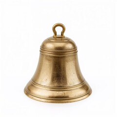 Brass bell isolated on white background  