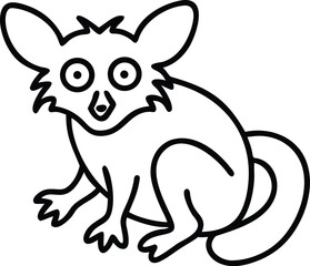 aye aye line arts with white background 