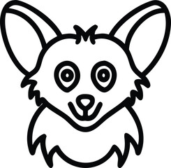 aye aye line arts with white background 