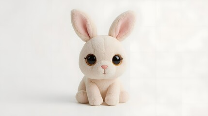 Obraz premium Kawaii Plush Animal Toy 3D Illustration on White