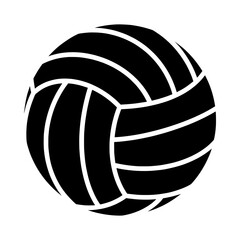 Vector illustration of black and white volleyball isolated on white background for sport and recreation