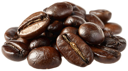 Obraz premium Coffee bean brown roasted caffeine espresso seed air isolated on a white background