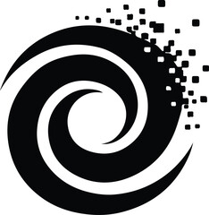 black and white swirl