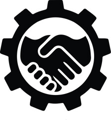 handshake icon vector illustration