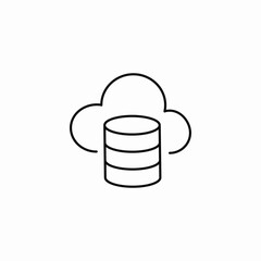 cloud database icon sign vector