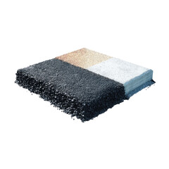 Textured Surface Samples Showing Asphalt, Concrete, and Gravel for Construction and Design Purposes