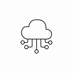 cloud technology icon sign vector
