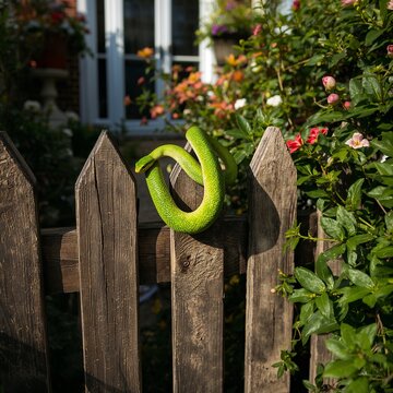 wooden fence with green grass