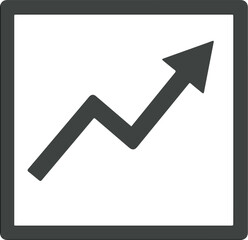 business graph with arrow