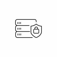 server lock icon sign vector