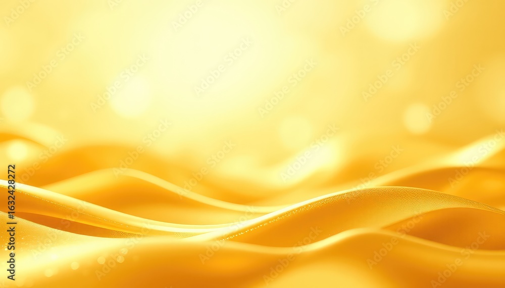 Aufkleber golden waves of silky material with soft light create a warm inviting and luxurious abstract backdro