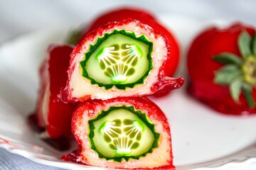 An exotic and fun take on the iconic and viral love strawberry. Cucumber of love or pepino do amor