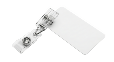 Blank Plastic Id Badge With Clip