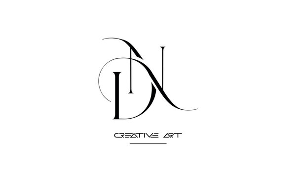 ND, DN, N, D abstract letters logo monogram