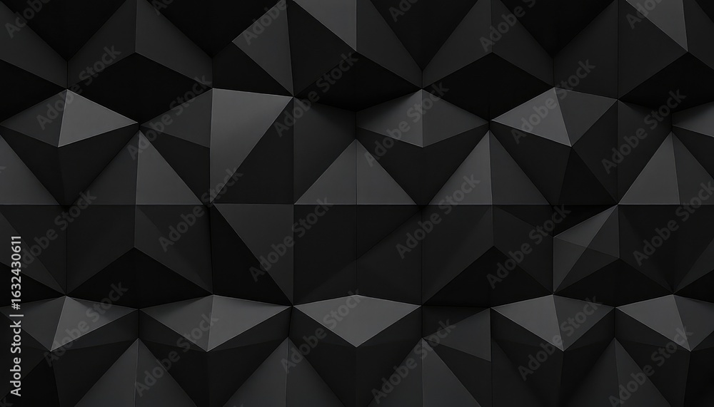 Poster abstract geometric dark surface with repetitive triangular shapes and textural depth creates a visua