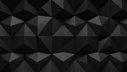 Fototapeta premium Abstract Geometric Dark Surface With Repetitive Triangular Shapes and Textural Depth Creates a Visually Striking Background
