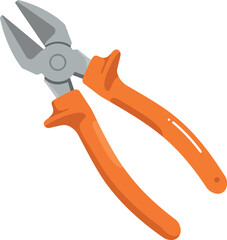 Orange insulated pliers professional hand tool