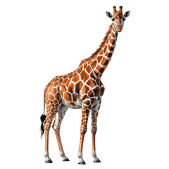 Obraz premium Majestic Giraffe A Detailed Illustration of a Giraffa Camelopardalis