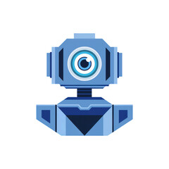 Fototapeta premium AI robot profile icon, futuristic vector illustration symbolizing artificial intelligence, robotics, and advanced technology. AI generated, no model release required.