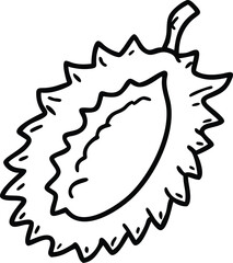 durian sketch silhouette