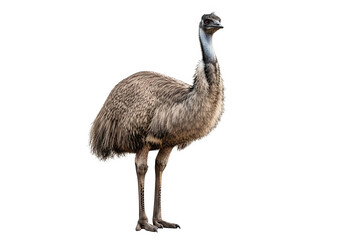 An emu standing, isolated on transparent background