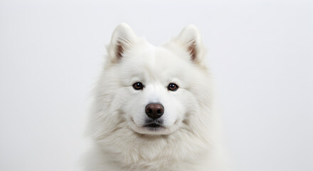 portrait of a white dog