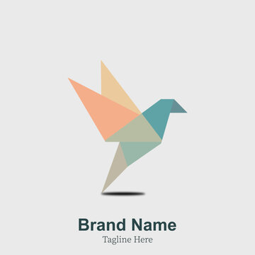 origami bird logo