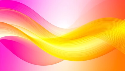 Abstract Wave Design with Vibrant Pink and Yellow Hues