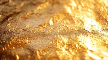 Metallic gold foil with refined reflections and soft edges, evoking elegance and luxury