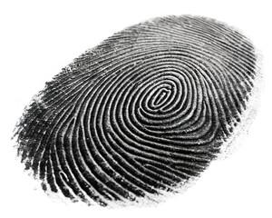 Black Fingerprint Macro Close-up