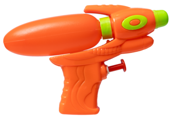Orange color water gun cut out