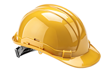 Shiny Yellow Hard Hat Isolated