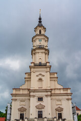 Fototapeta premium Town Hall of Kaunas at the Rotuses Square in Kaunas, Lithuania