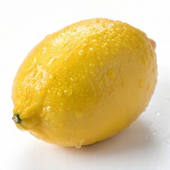Fresh Lemon Isolated on White Background Citrus Fruit
