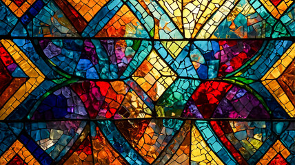 colorful stained glass window