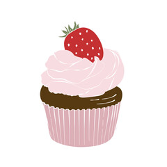 vector illustration of a cupcake