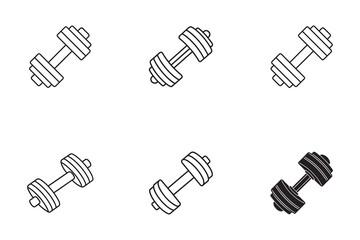 Fitness Concept with Dumbbell Illustrations Representing Gym Equipment for Strength Training and Weightlifting Workouts for a Healthy Lifestyle